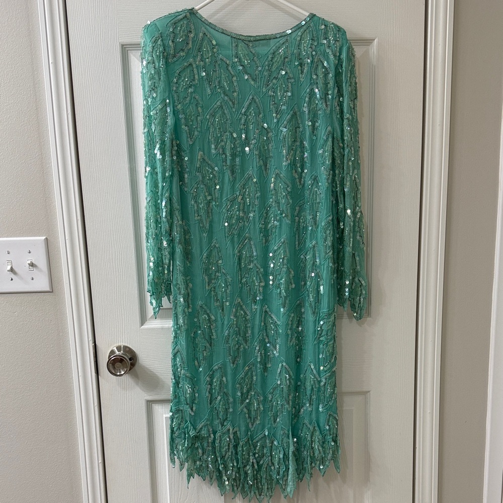 Scarlet Rage 80s Green Sequin Dress